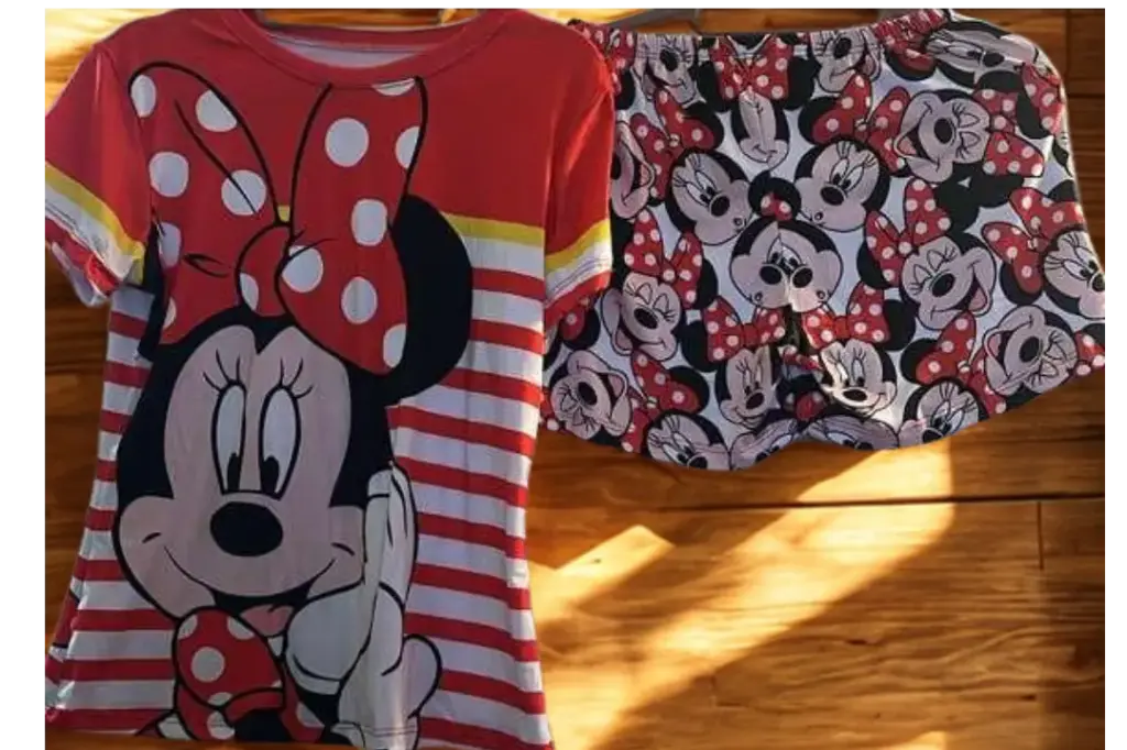 Conjunto de dos piezas minie rojo